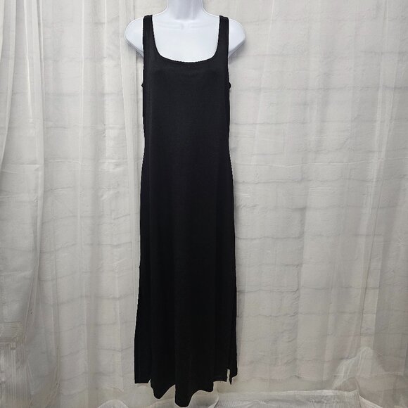 Vintage A.B.S. Maxi Dress Sleeveless Goth Shift Grunge Minimalist L - Picture 9 of 9